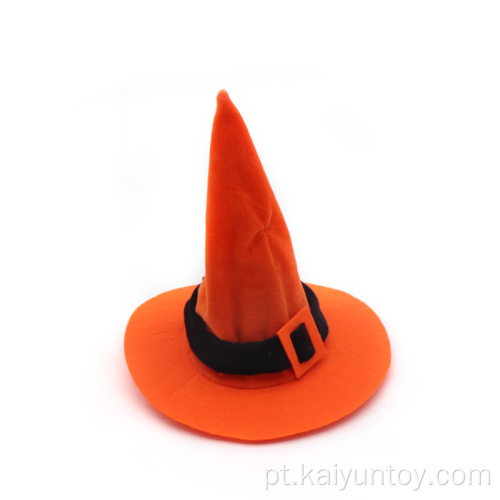 Festa de Halloween porque o chapéu de chapéu de laranja bruxa